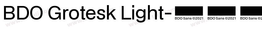 BDO Grotesk Light字体转换